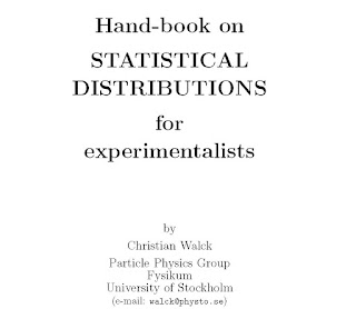 Handbook on Statistical Distributions for Experimentalists