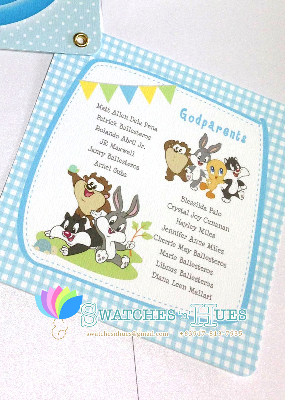 baby looney tunes free printable invitations or cards