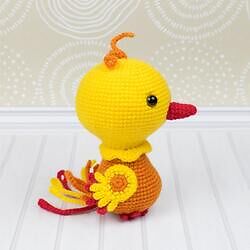 Pájaro Fenix amigurumi