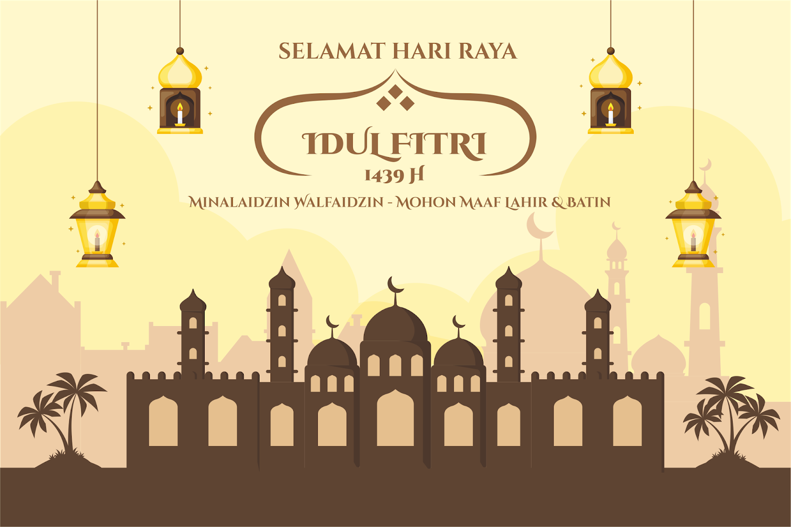  Desain  Banner Lebaran Idul  Fitri  Tahun 2022 Masehi Vektor 