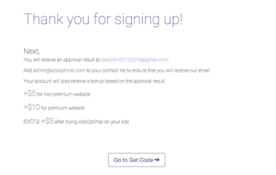 success signup