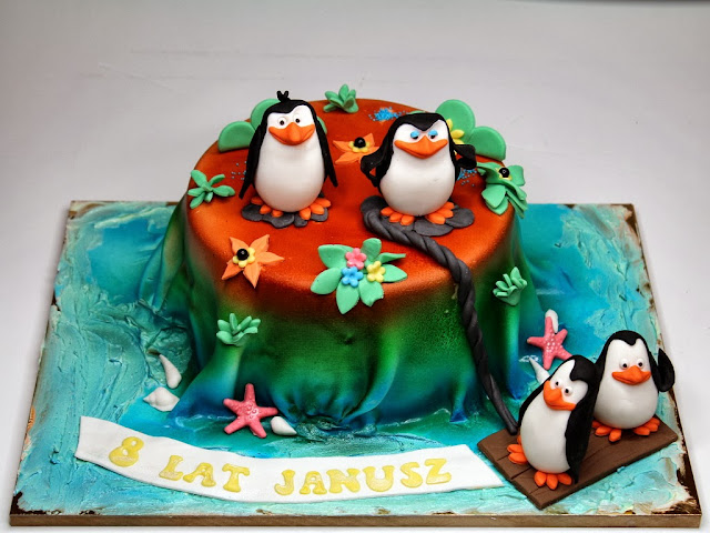 The Penguins of Madagascar Birthday Cake , London