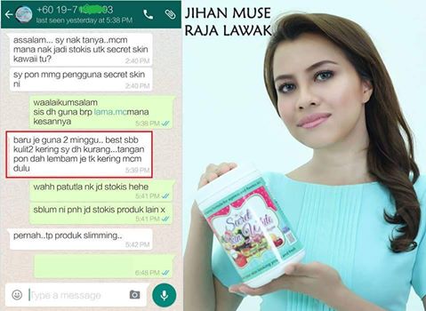 Secret skin white kawaii collagen / zofea bust up / skincare dr.halina murah