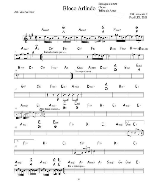 Partitura - Ferrugem - Será que é amor - Chora - Trilha do amor