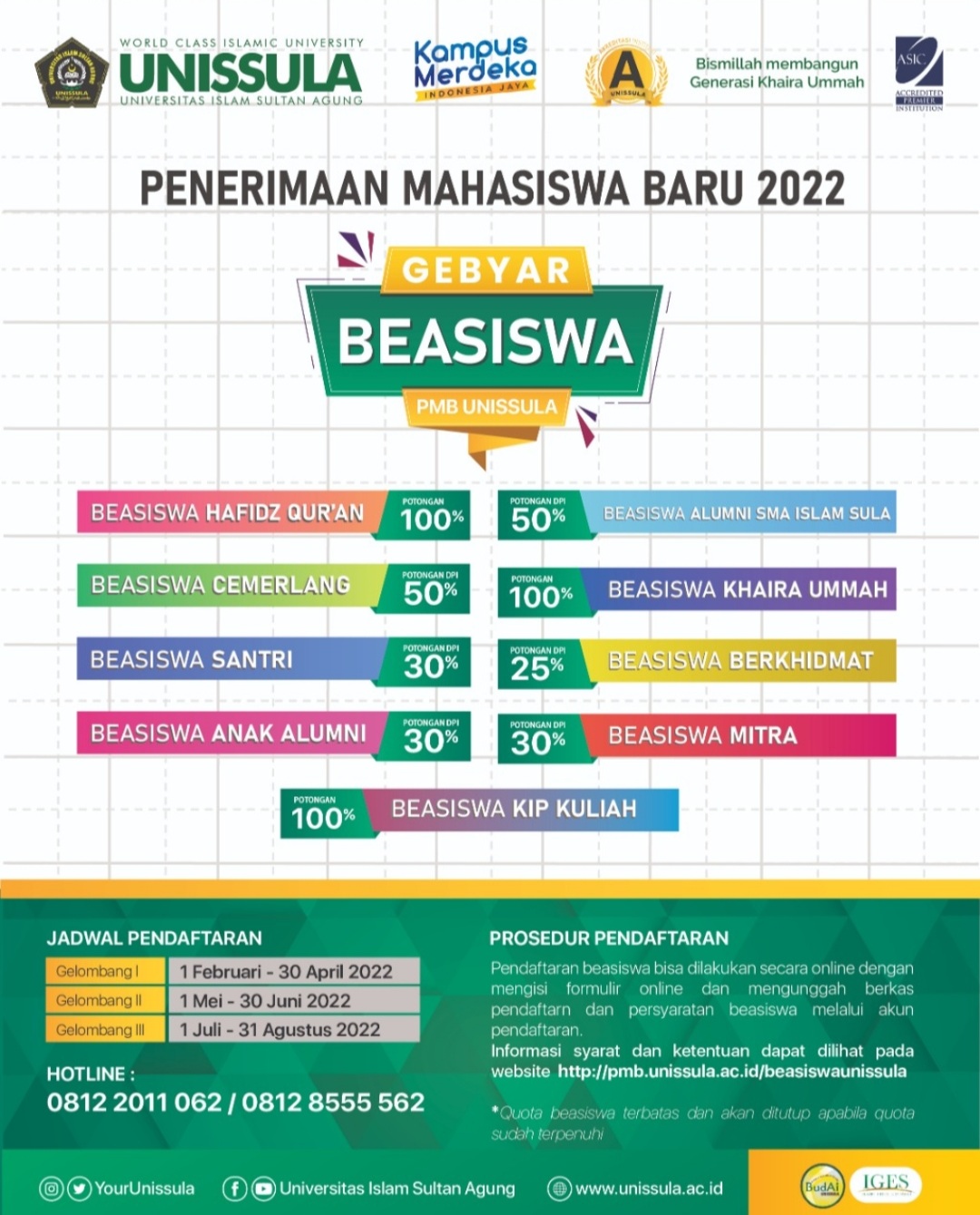 Beasiswa UNISSULA UPDATE 2022