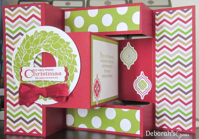 Christmas Wreath open - photo by Deborah Frings - Deborah's Gems - A CASE of Julie Davison's card