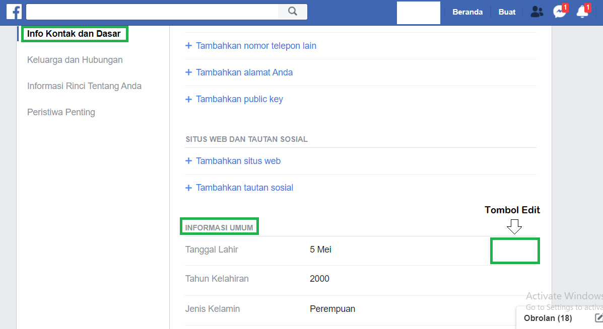 Cara Mengganti Tanggal Lahir di Facebook