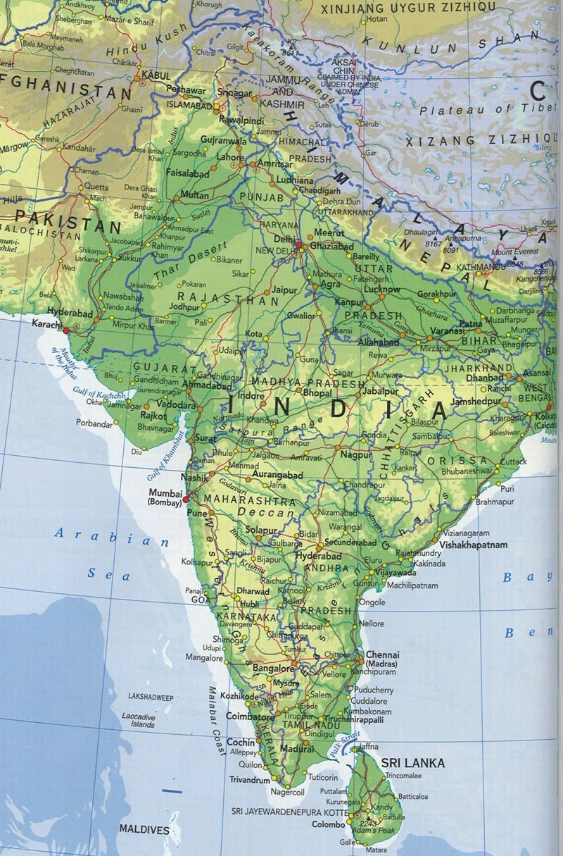 physical map of indian subcontinent Online Maps Indian Subcontinent Map physical map of indian subcontinent