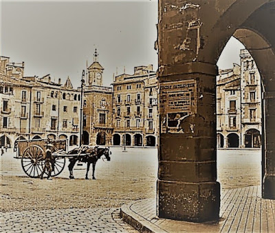 Plaza mayor de Vic en los años 50