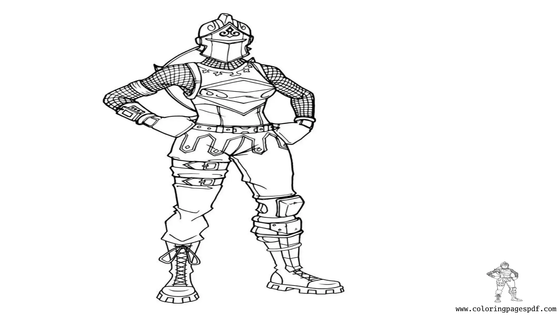 Coloring Page Of Fortnite Red Knight Skin