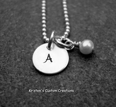 Stamped Charm Necklace on Back To School Giveaway Hand Stamped Jewelry From Kristen S Custom