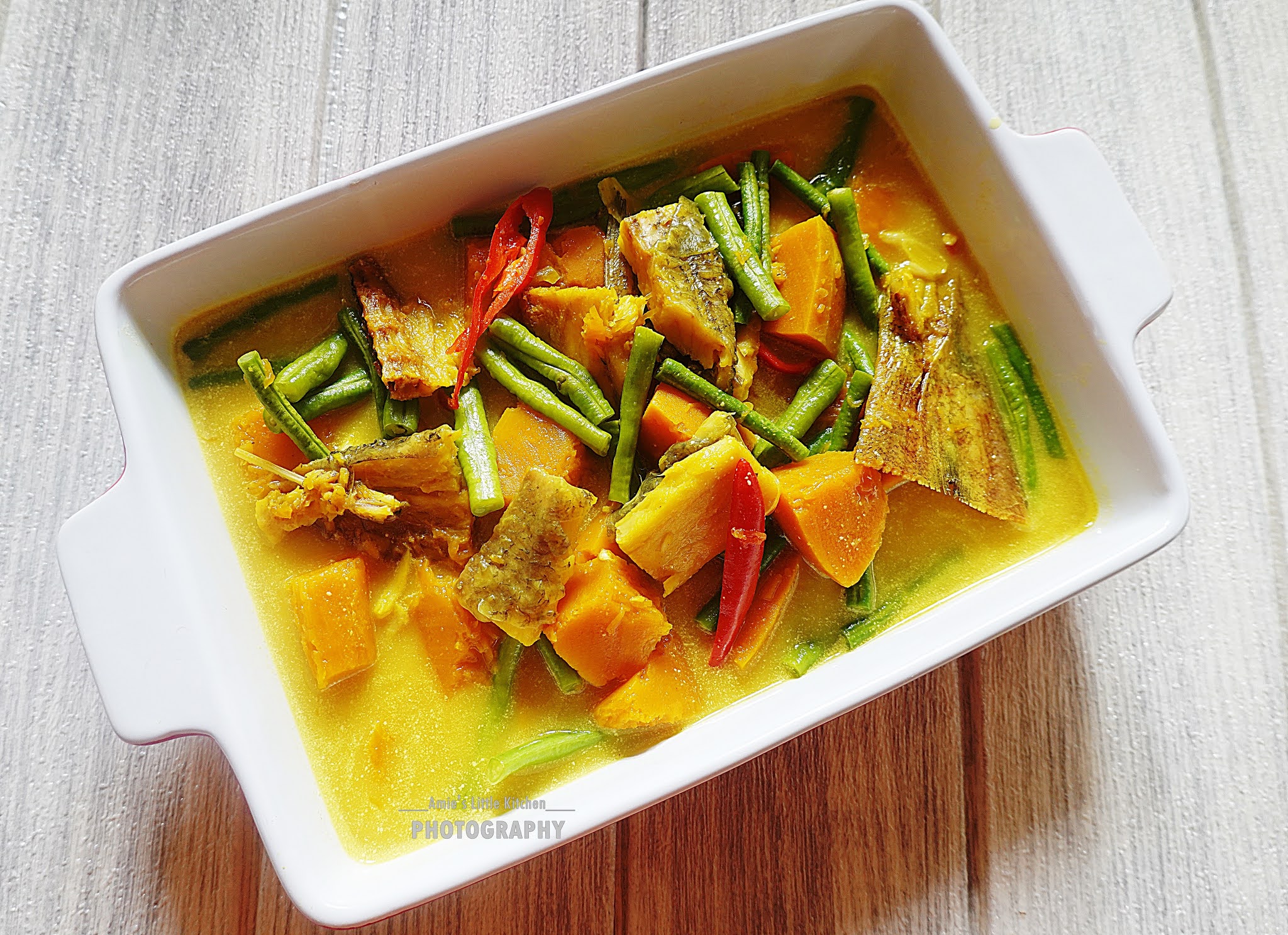 Amie S Little Kitchen Labu Manis Masak Lemak Ikan Masin Sayap Ayam Panggang Air Fryer