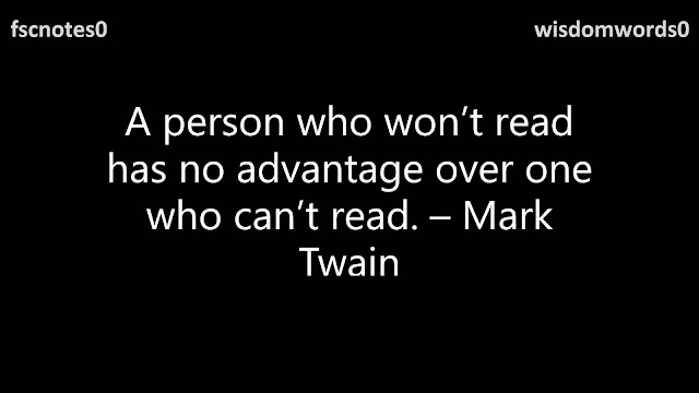 19. A person who won’t read has no advantage over one who can’t read. – Mark Twain