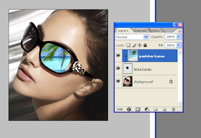 Efek Pantulan Kacamata dengan Photoshop