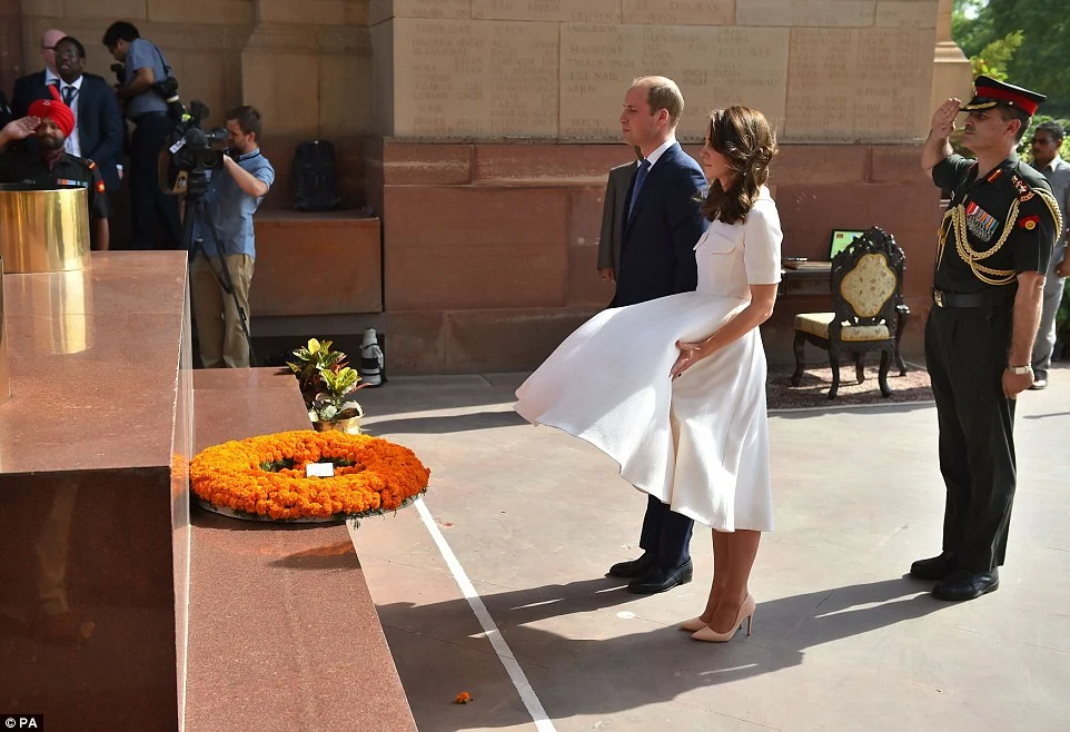 Kate Middleton has a Marilyn moment in her flyaway white dress in Delhi