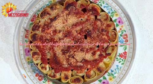 Torta di paccheri farciti ricetta Daniele Persegani