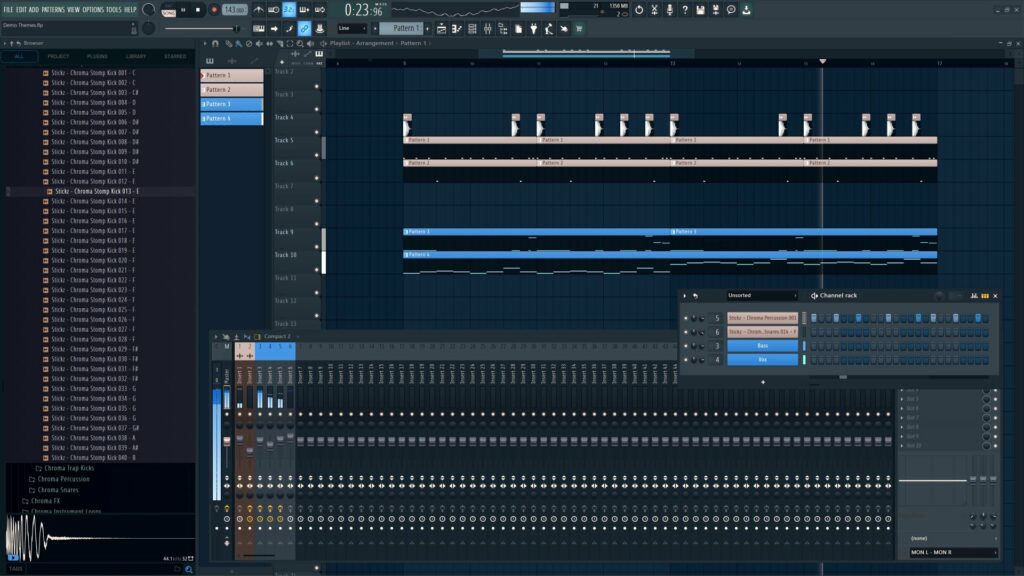 1. Abyss Blue - Tema para FL Studio 21 Grátis