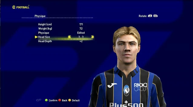 Rasmus Højlund Face For PES 2013