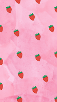 preppy pink strawberry wallpaper