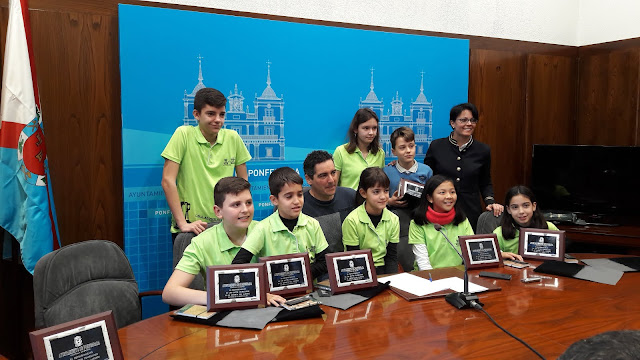 Rosa Luna (Cs), presidenta del Imfe de Ponferrada (León), en la presentación del torneo de ajedrez