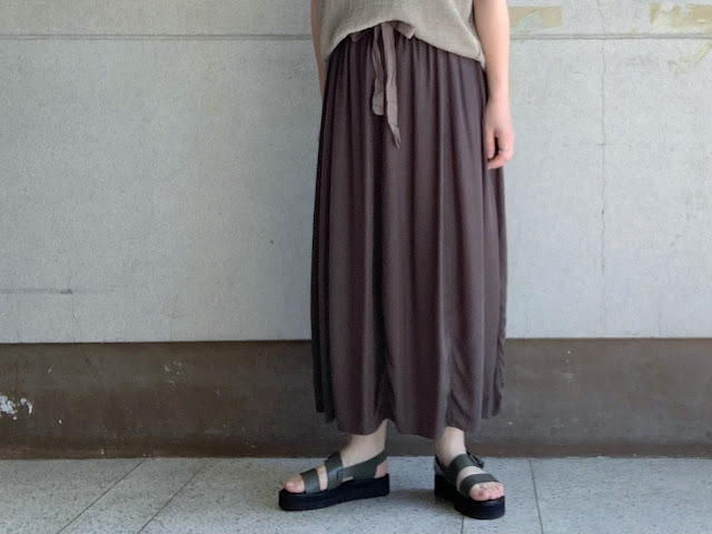 pas de calais【パドカレ】キュプラレーヨンツイル スカート◆八十八/丸亀・エイティエイト/新居浜