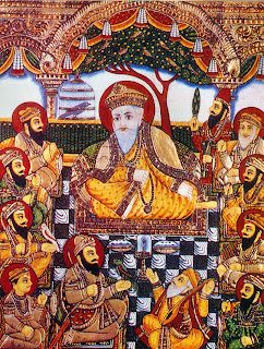 Sikh Gurus with Bhai Bala and Bhai Mardana