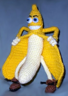 Banana descocada tejida en crochet
