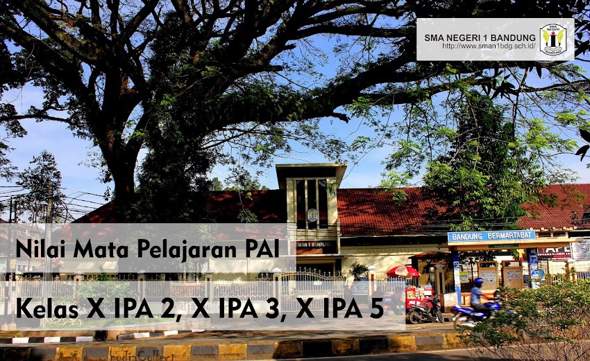 Nilai PAI Kelas X IPA 2, 3 dan 5