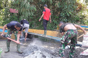 Warga Kumersot Lingkungan 3 RT 07 Gembira Dengan Adanya MCK Yang Dibangun Oleh Personil Kodim 1310/Bitung