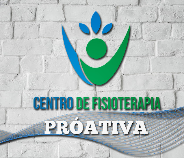 logotipo para fisioterapeuta branco e azul