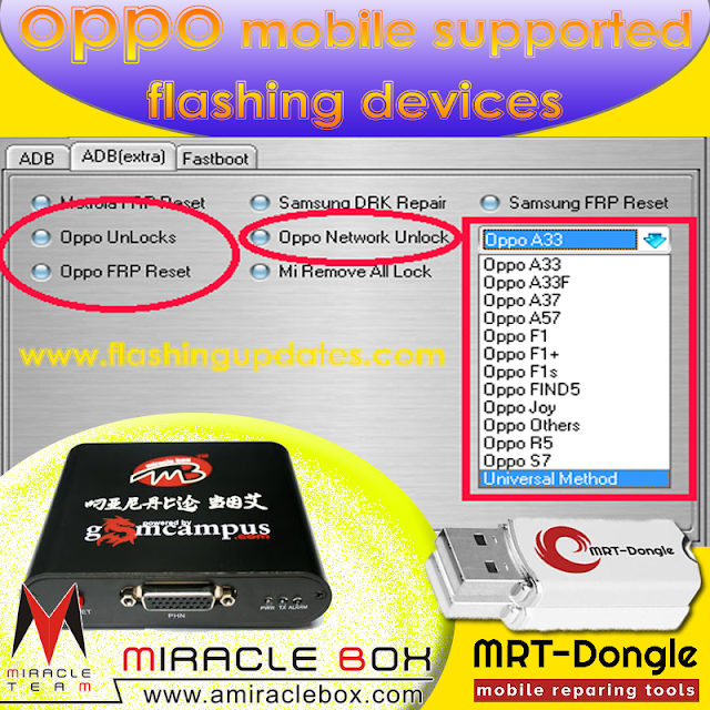 Oppo Mobile supported flashing devices
