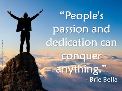 Graphic with quote about passion.