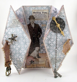 Tim Holtz Worn Wallpaper Paper Dolls Snippets Ephemera Swivel Clasp Story Sticks Game Pieces For the Funkie Junkie Boutique