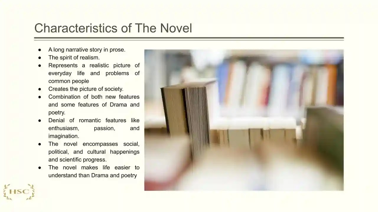 Characteristics of the novel