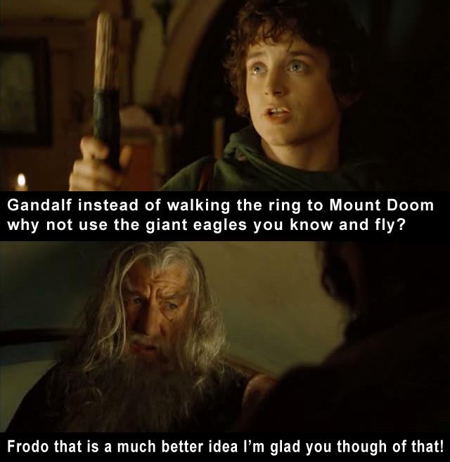 walks into mordor. walks into mordor. #276 Gandalf talks with Frodo; #276 Gandalf talks with