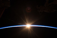 Sunrise seen from the International Space Station