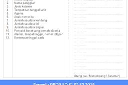 Formulir Ppdb Sd S1,S2,S3 2018