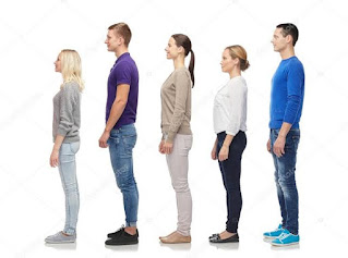 The average height for a men and women