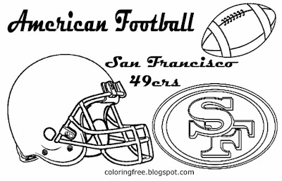 San Francisco 49ers printable American football coloring pictures for young men US West sport games
