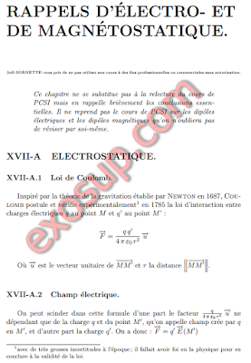 rappels d'électrostatique et de magnétostatique