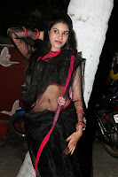 Nivisha in Black Transparent Saree