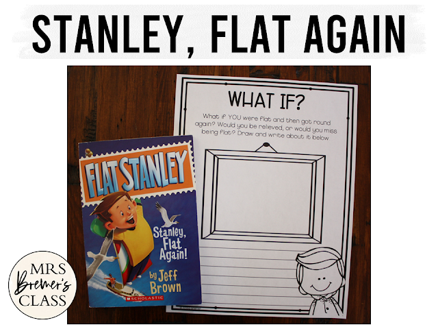 Flat Stanley Flat Again book activities unit with Common Core aligned literacy companion activities for First Grade and Second Grade