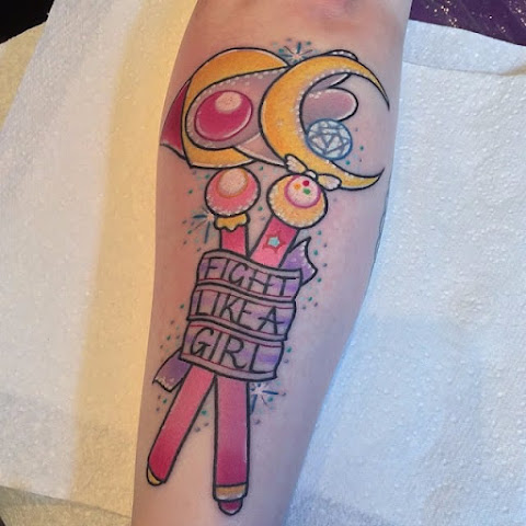 Fight Like A Girl With These Sailor Moon Wand Tattoos