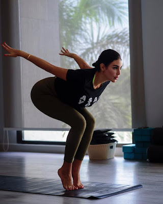 Yasmine Sabri Performing Yoga