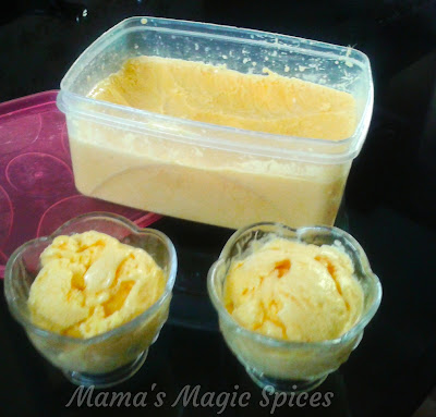 HOMEMADE MANGO ICE CREAM