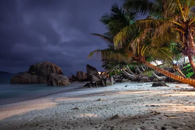 Anse Patates bei Nacht - Langzeitbelichtung