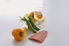 Fillet of Salmon with Yellow Pepper and Celery Jus ~ Simple Food