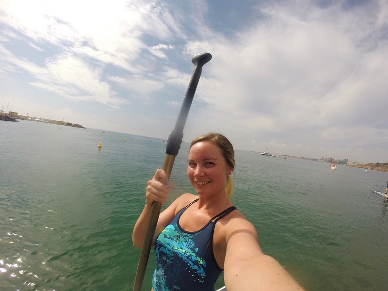 Stand up paddleboarding at Cabo Roig beach