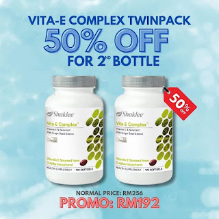 Promosi Julai 2023 Twinpack Vita-E Complex Shaklee 50% Off