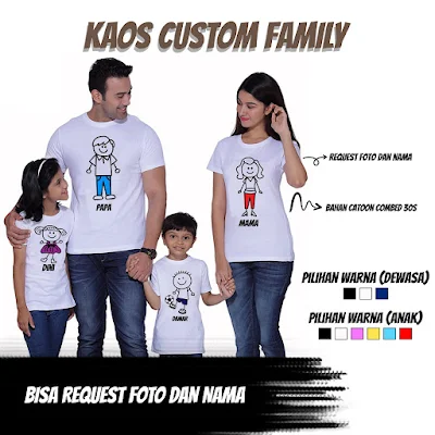 baju sarimbit kaos keluarga untuk Lebaran 2023